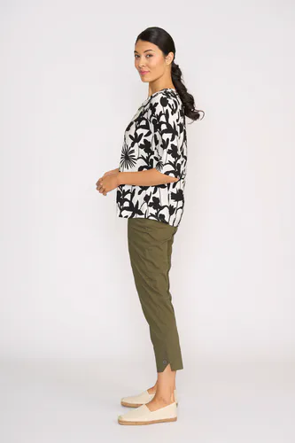 Model wearing Kelp Finish Line Pant By Esplanade Available at Beetees Nelson